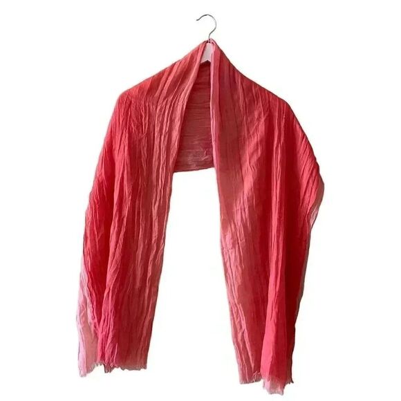 Accessories - 2 for $30 Ombre Oversized Salmon Pink Viscose Shawl Scarf Soft Wrap One Size